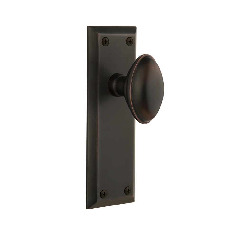 Grandeur by Nostalgic Warehouse FAVEDN Privacy Knob - Fifth Avenue Plate with Eden Prairie Knob in Timeless Bronze